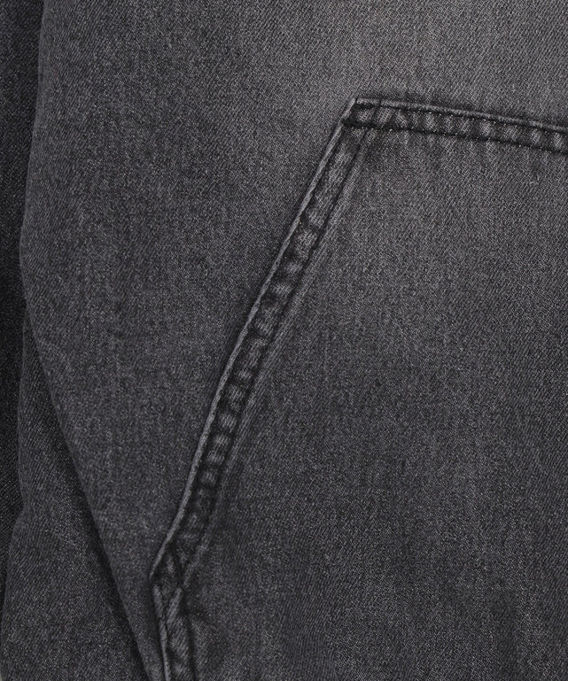 デニムキルトファーフードブルゾン