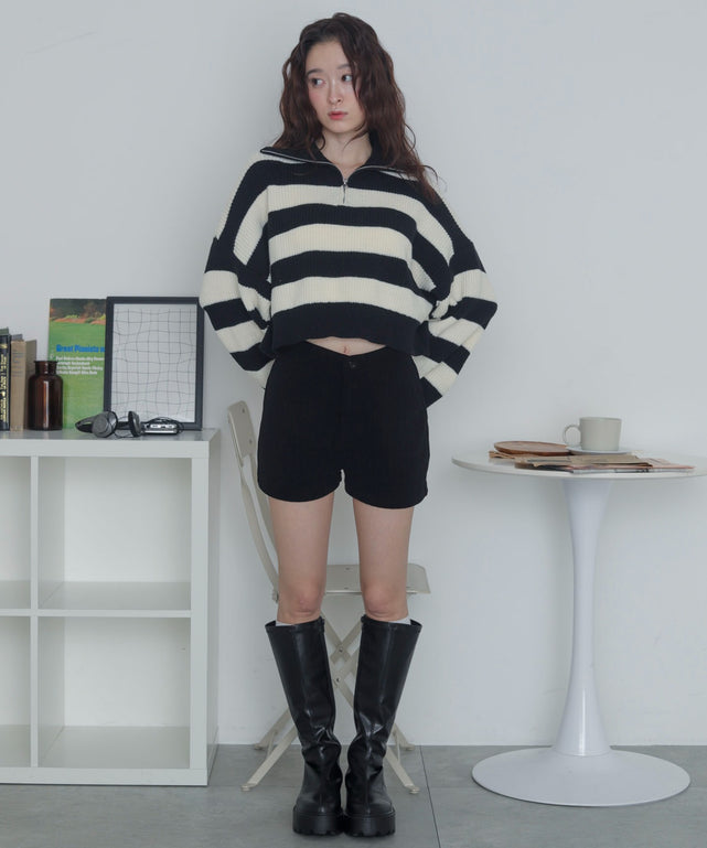 ホワイトボーダー　デル：163cm F着用