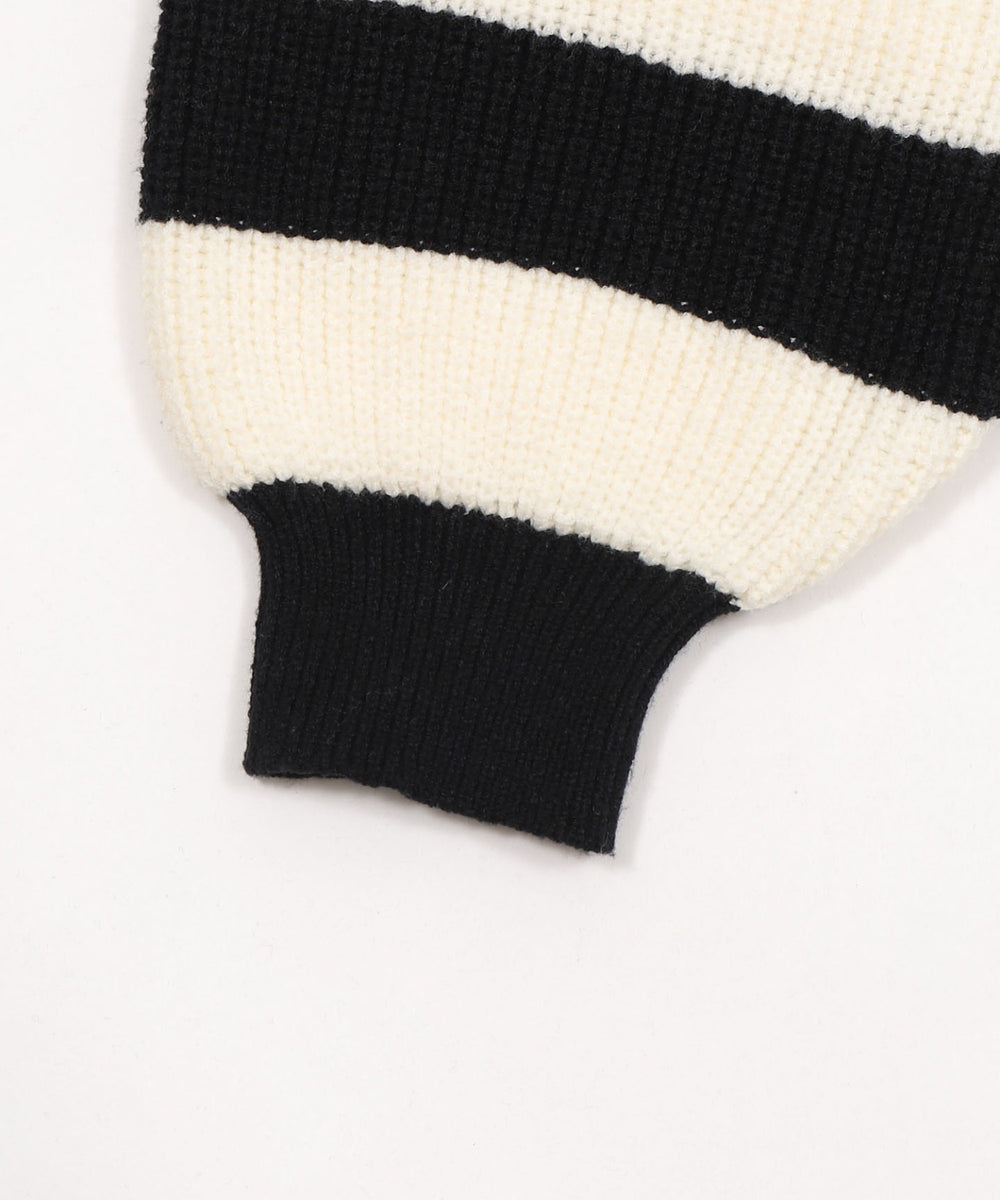 ハーフジップニットプルオーバー