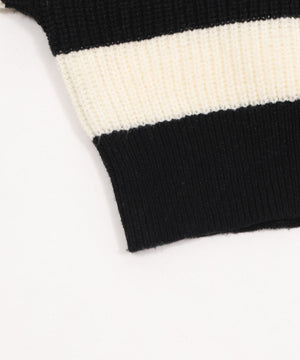 ハーフジップニットプルオーバー