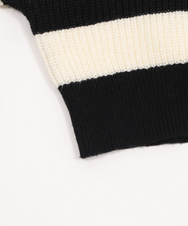 ハーフジップニットプルオーバー