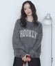 モヘアタッチBROOKLYNロゴニット/グレー　モデル：163cm F着用