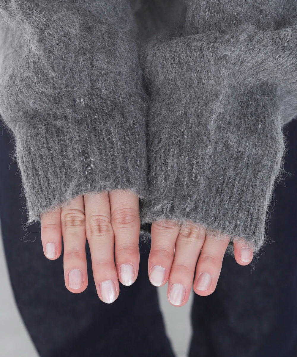 モヘアタッチBROOKLYNロゴニット