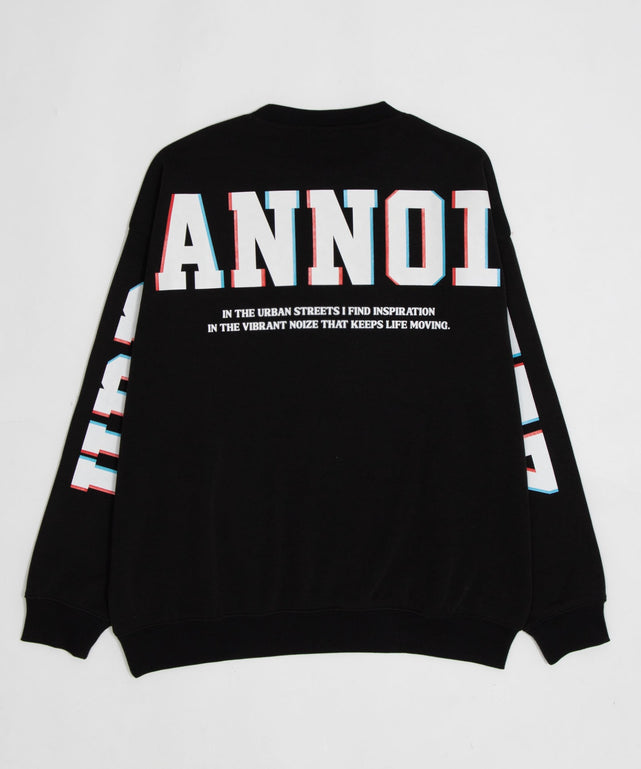 アクセ付き裏シャギーグラフィックプルオーバー