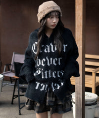 シャギーグラフィックZIPパーカー