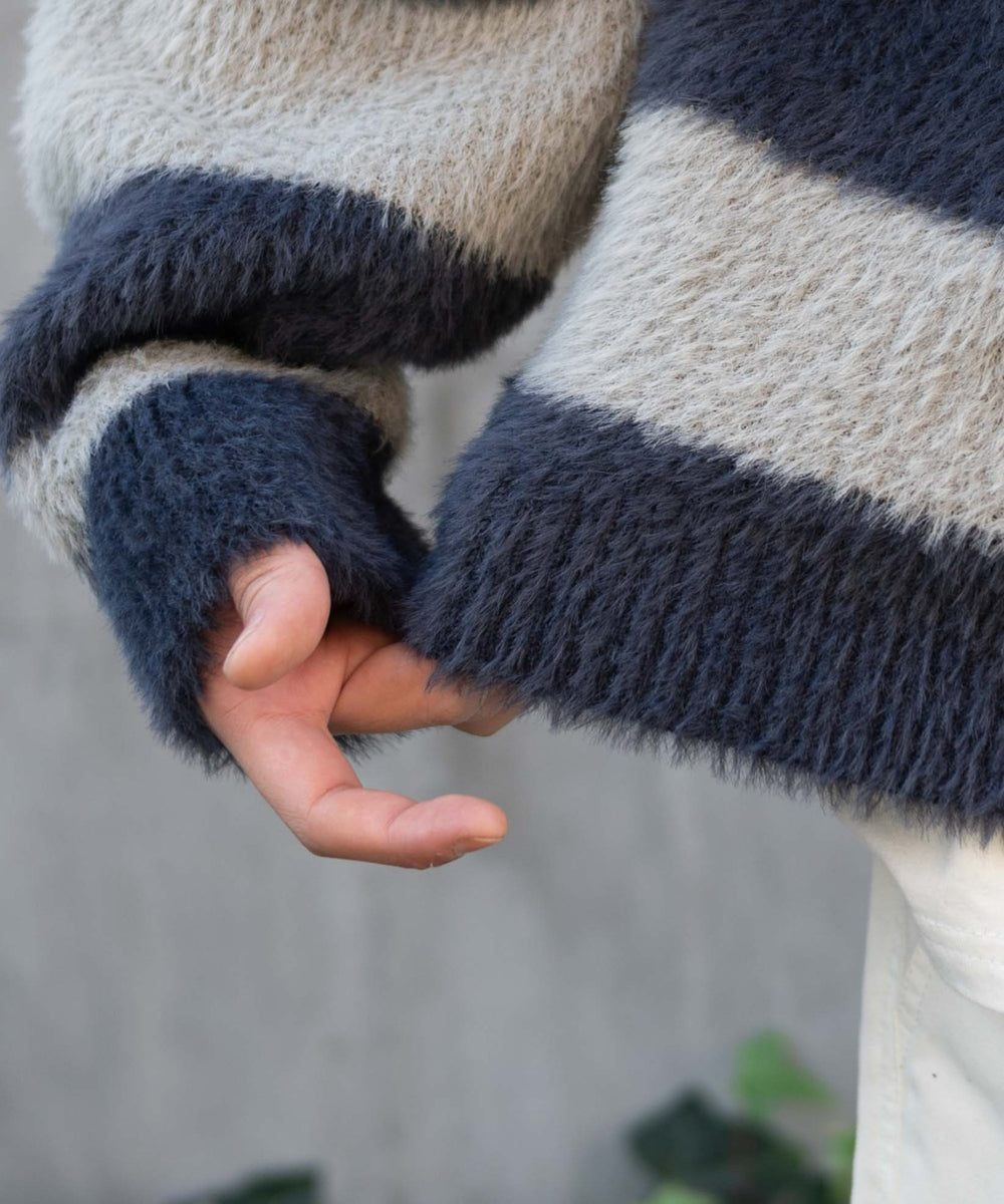 シャギーグラフィックZIPパーカー