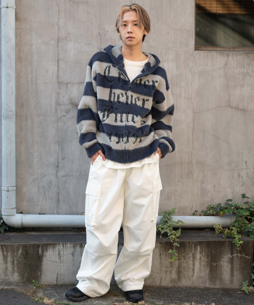 グレーボーダー モデル：175cm L着用