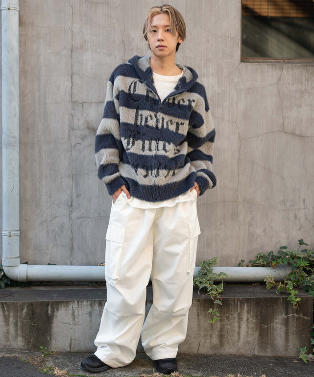 グレーボーダー モデル：175cm L着用