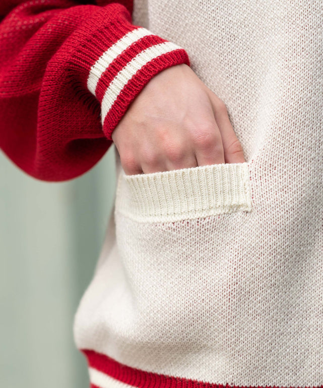 グラフィックZIPニットブルゾン