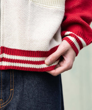 グラフィックZIPニットブルゾン