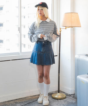 デニム中濃加工　モデル：166cm M着用