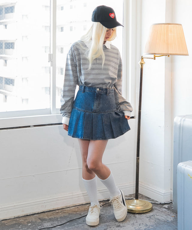 デニム中濃加工　モデル：166cm M着用