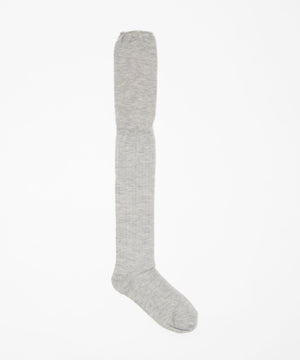 クシュクシュ切替透かし柄ニーハイソックス(23-25cm)