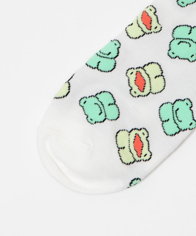 ゆるアニマル総柄ショートソックス(23-25cm)