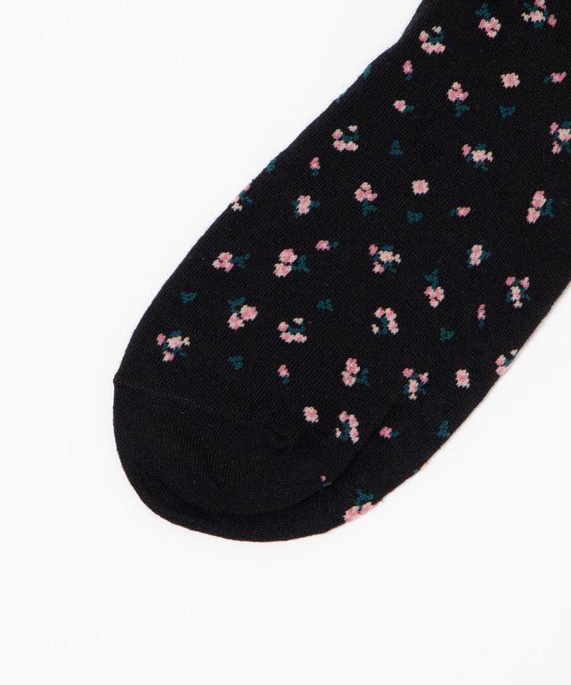 刺繍ワンポイントフラワーソックス(23-25cm)