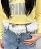 Lラメファーベルト/ホワイト