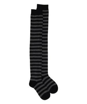 ボーダー柄ニーハイソックス(23-25cm)
