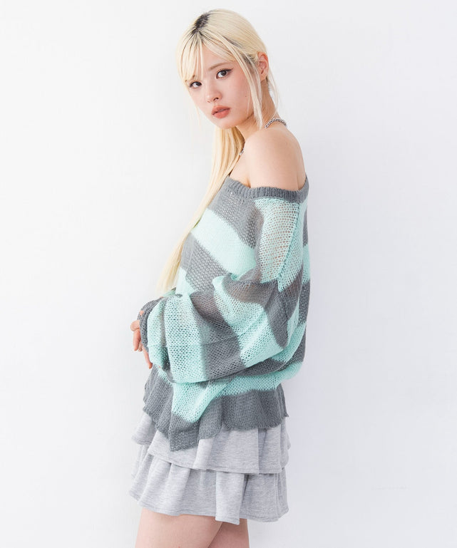 グリーンボーダー　モデル：166cm F着用