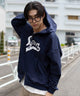 グラフィックBIG ZIPパーカー/ネイビー　モデル：175cm L着用　