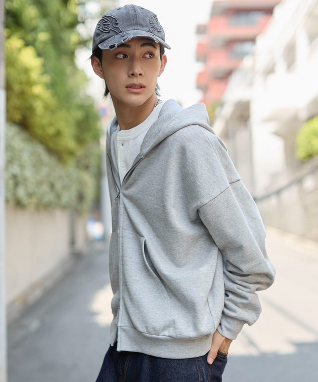 杢グレー　モデル：175cm L着用　