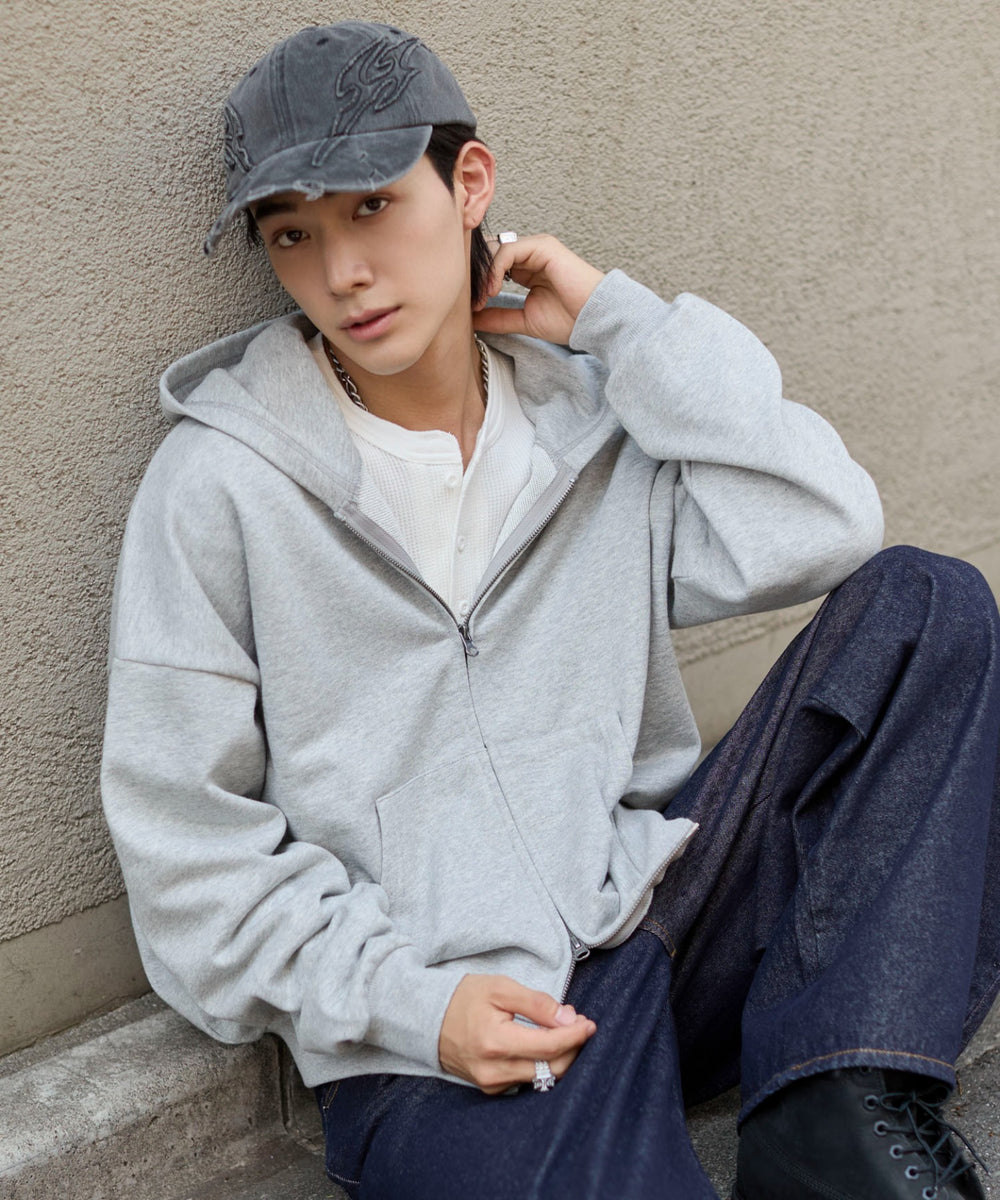 杢グレー　モデル：175cm L着用　