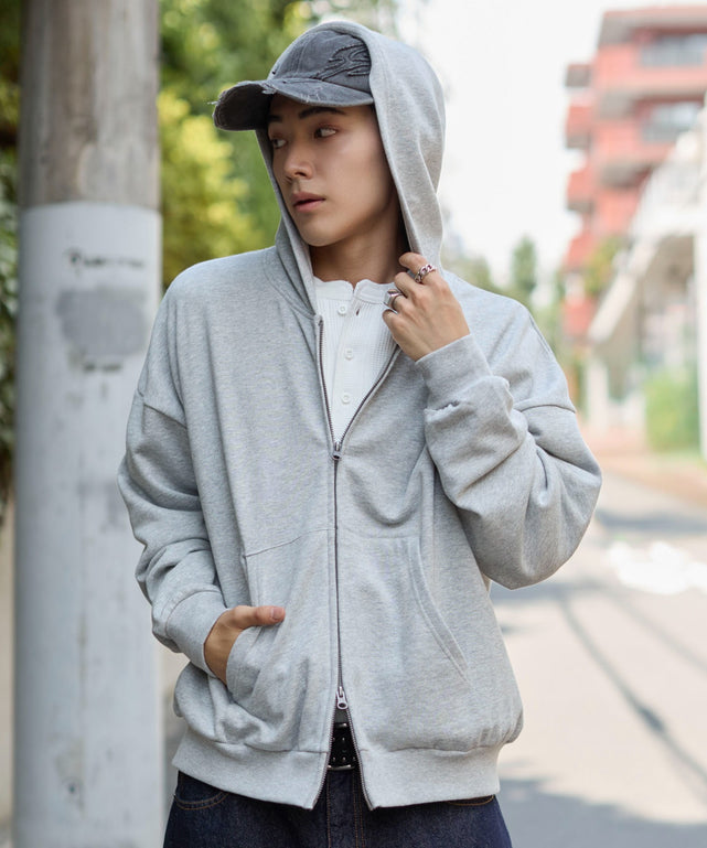 杢グレー　モデル：175cm L着用　