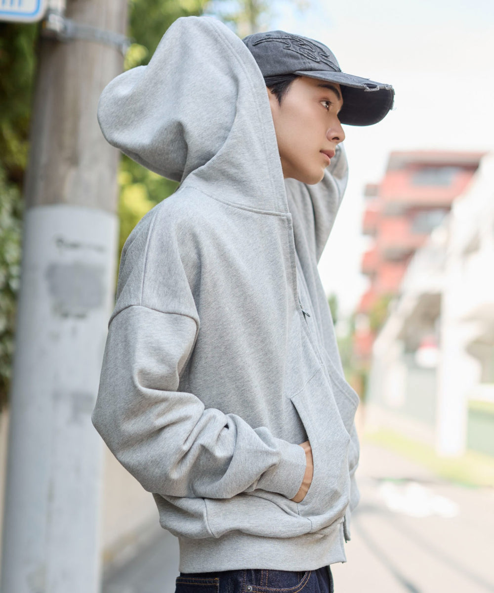 杢グレー　モデル：175cm L着用　
