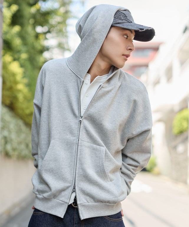 杢グレー　モデル：175cm L着用　