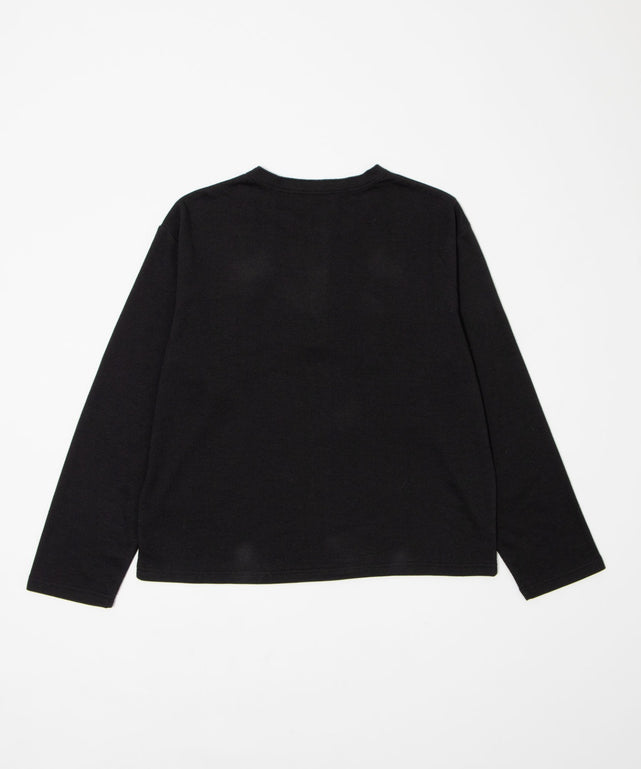 ワッフルグラフィックヘンリーネックT(LS)