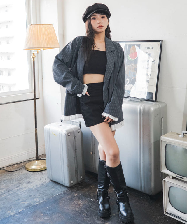 グレーストライプ　モデル：159cm F着用