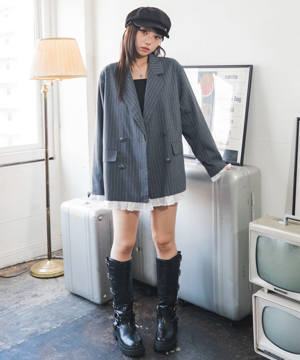 グレーストライプ　モデル：159cm F着用