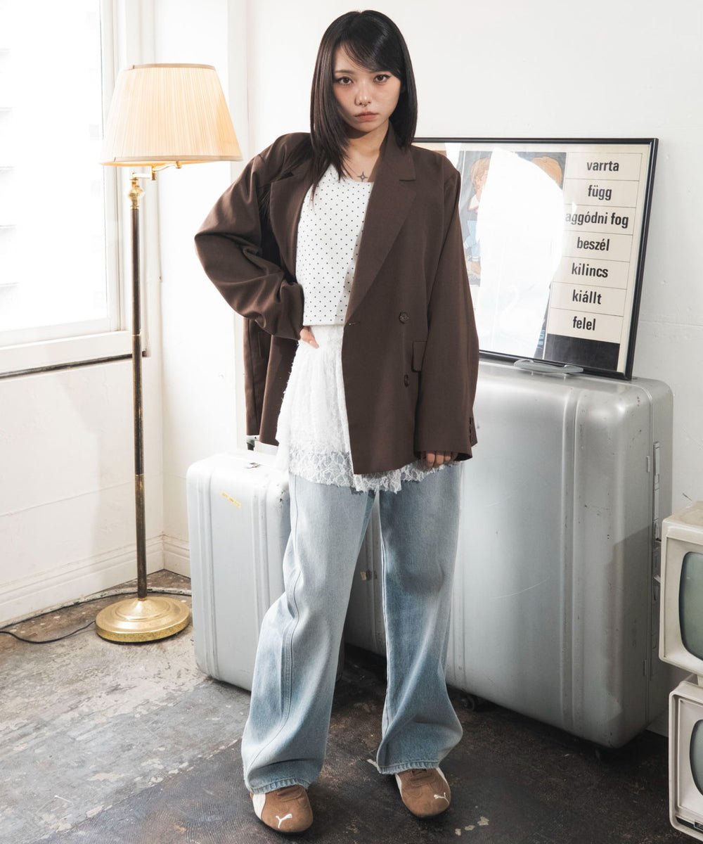 ブラウン　モデル：159cm F着用