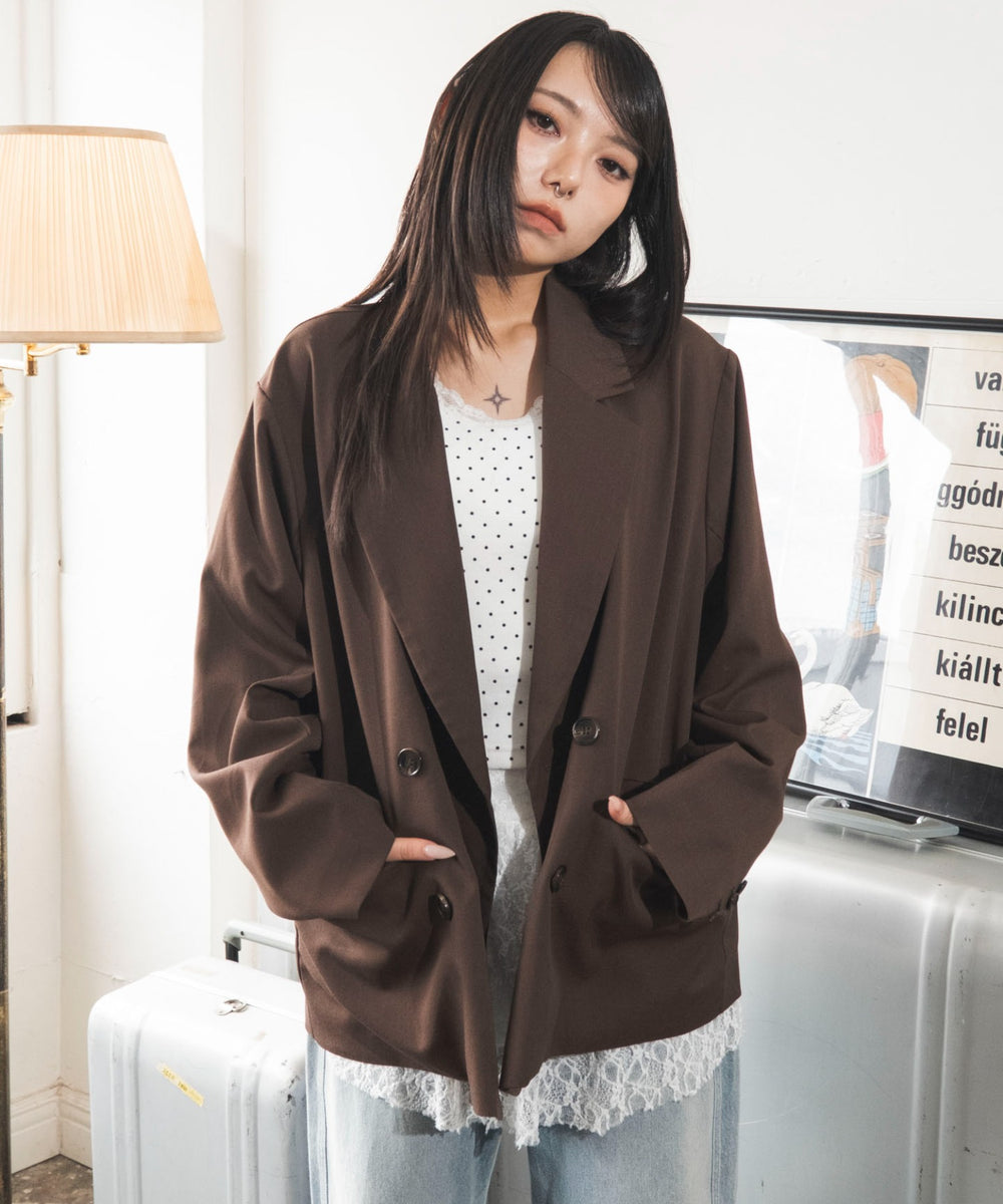 ブラウン　モデル：159cm F着用