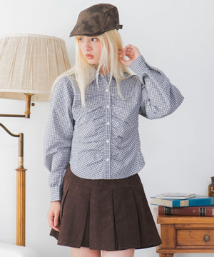 ホワイトチェック１　モデル：166cm F着用