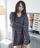 ブラウンチェック１　モデル：159cm F着用