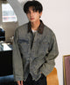 デニム淡加工 モデル：180cm L着用