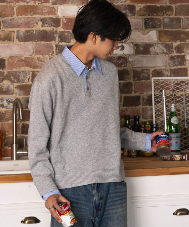杢グレー モデル：180cm L着用