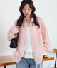 シアーシャツ/ピンク　モデル：165cm F着用