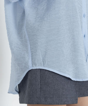 シアーフードシャツ