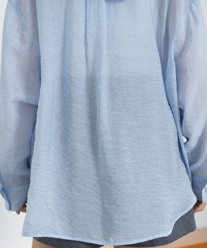 シアーフードシャツ