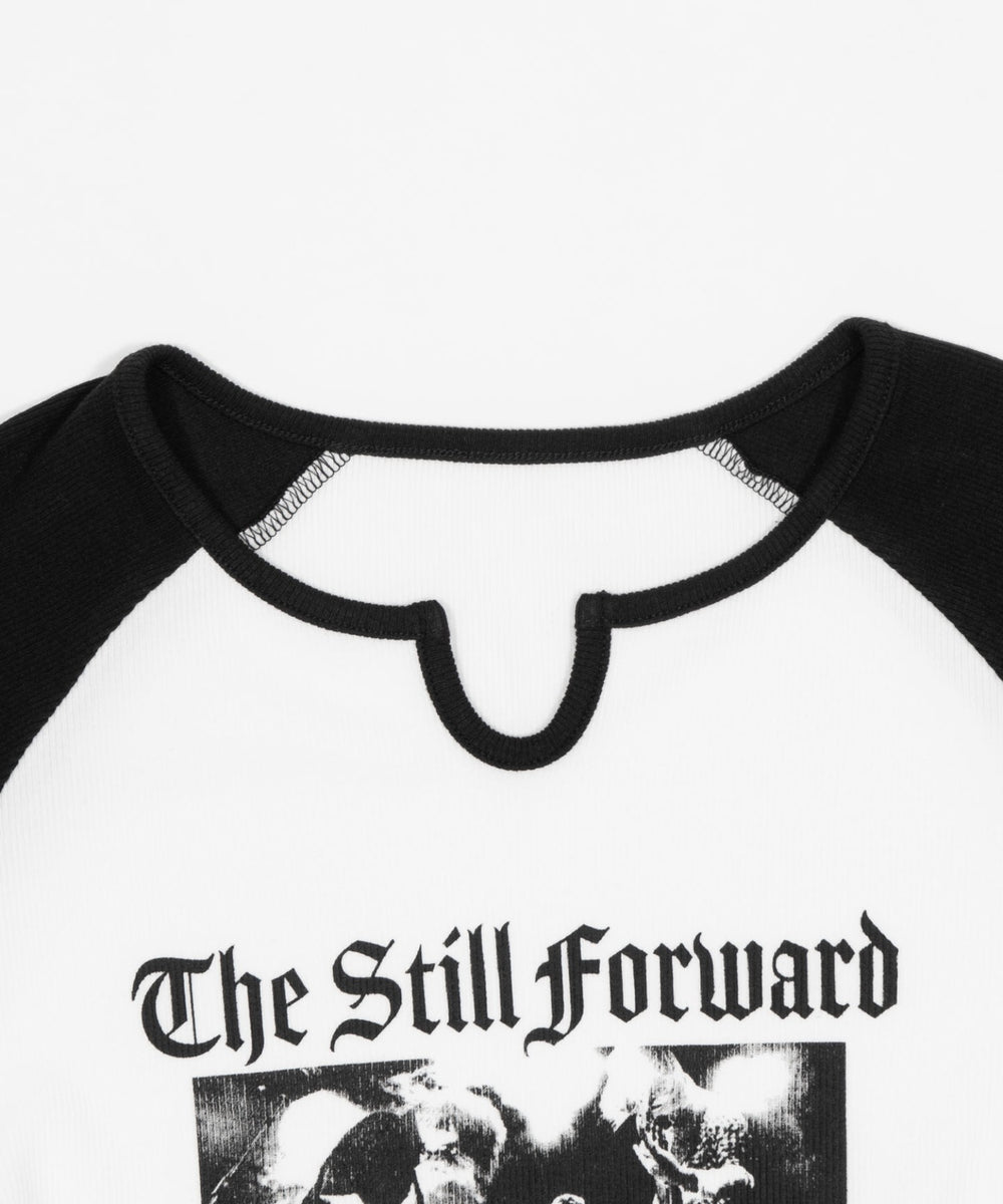 キーネックサイドレースアップちびT