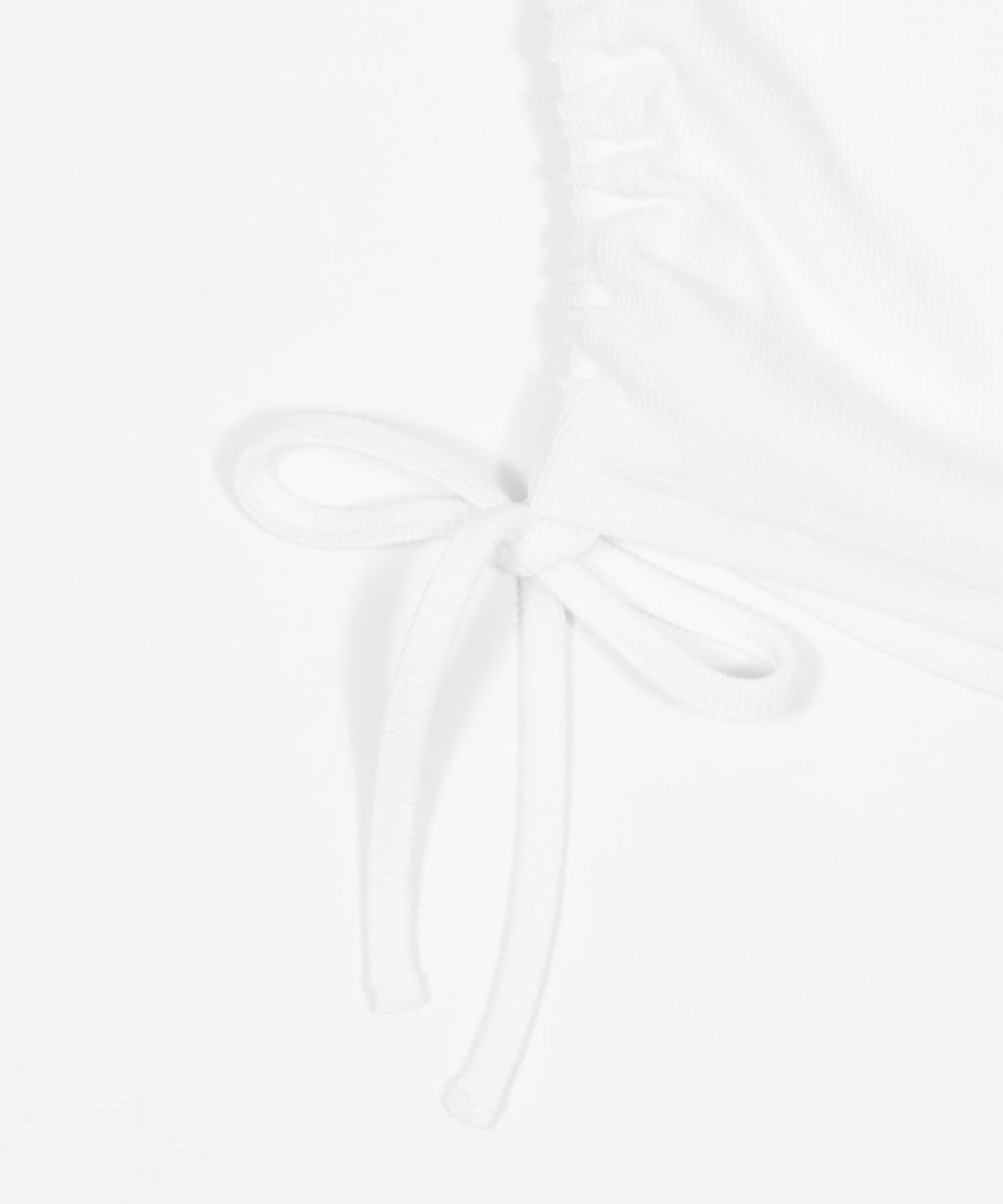 キーネックサイドレースアップちびT