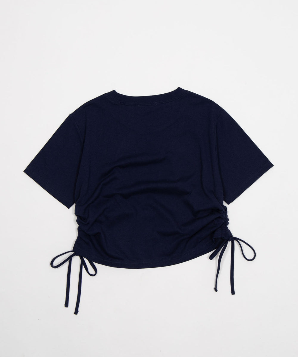 グラフィックサイドリボンドロストショートT