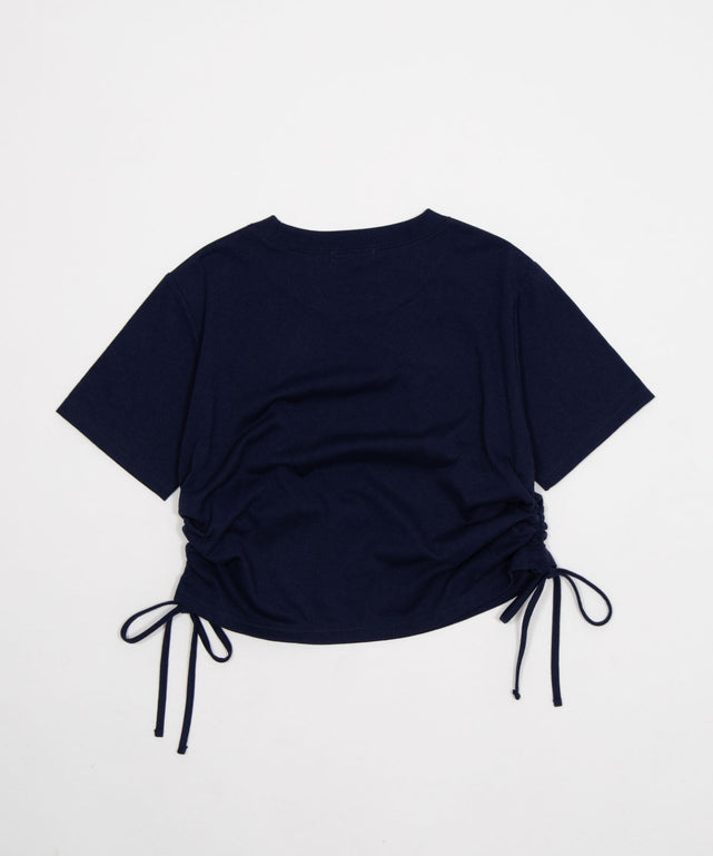 グラフィックサイドリボンドロストショートT