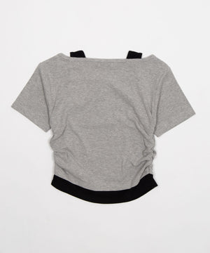 レイヤードヘンリーネック半袖T