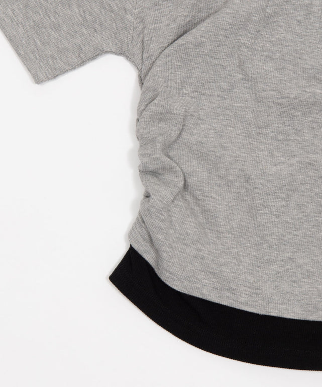 レイヤードヘンリーネック半袖T