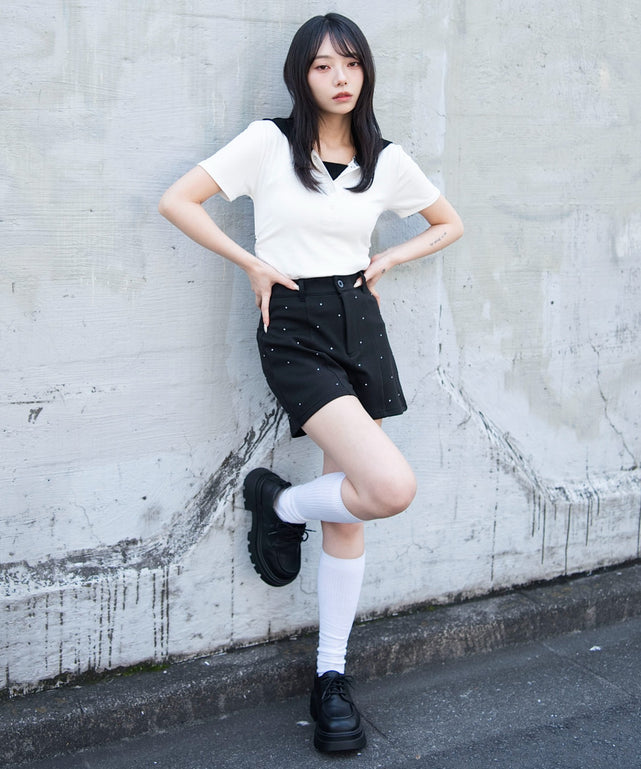 ラインストーンマイクロショートパンツ｜WEGO（ウィゴー） – WEGO