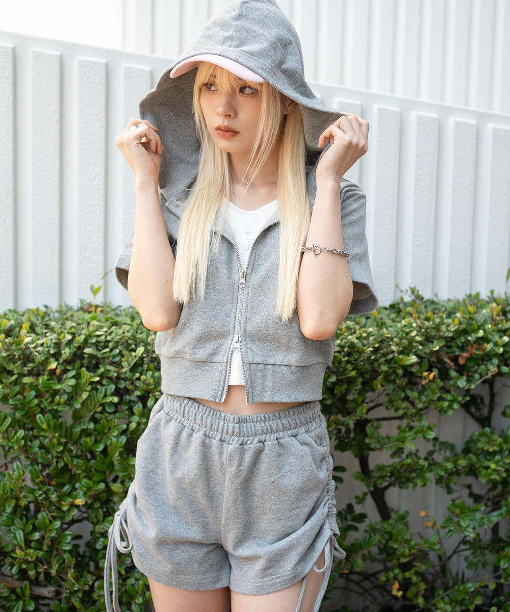 杢グレー　モデル：166cm F着用