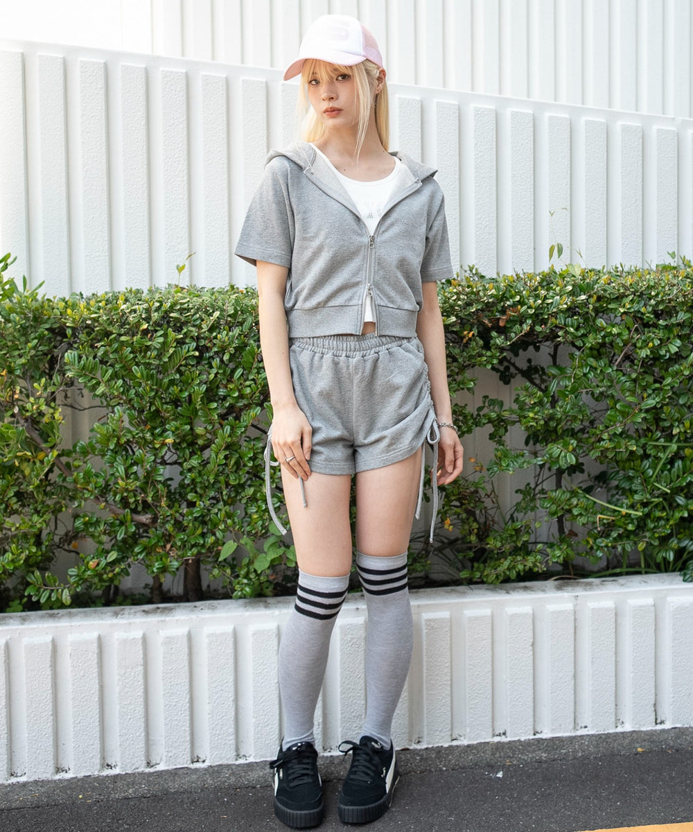 杢グレー　モデル：166cm F着用