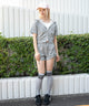 杢グレー　モデル：166cm F着用